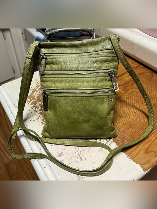 HOBO Handbags - Hobo the Original Becka Crossbody Green Leaf Top Grain leather Pre loved .